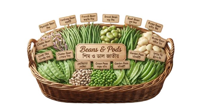 Beans & Pods (শিম ও ডাল জাতীয়)